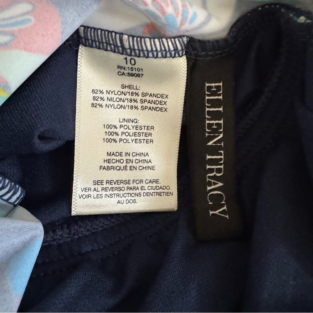 Ellen Tracy Floral Swim Top Tankini Size 10 NWT - Picture 5 of 5